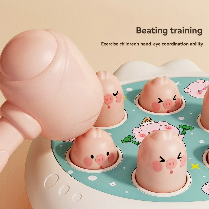 لعبة لعبة المطرقة للأطفال - نشاط التعلم اجتز على المولي للرضع، تطور التنسيق والتركيز هدايا عيد الميلاد #4