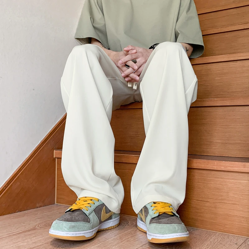 

Модные повседневные мужские длинные брюки с высокой талией, прямые брюки, летняя модная мужская одежда XJJT076XH4