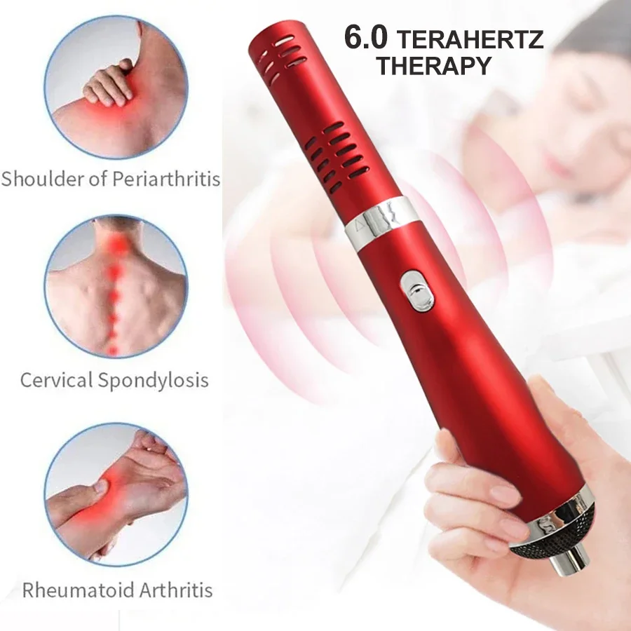 Handheld Terahertz THZ Wand Cell Light Magnetic Therapy Device Pulse Electric Heating Massager  Meridian Pain Relief