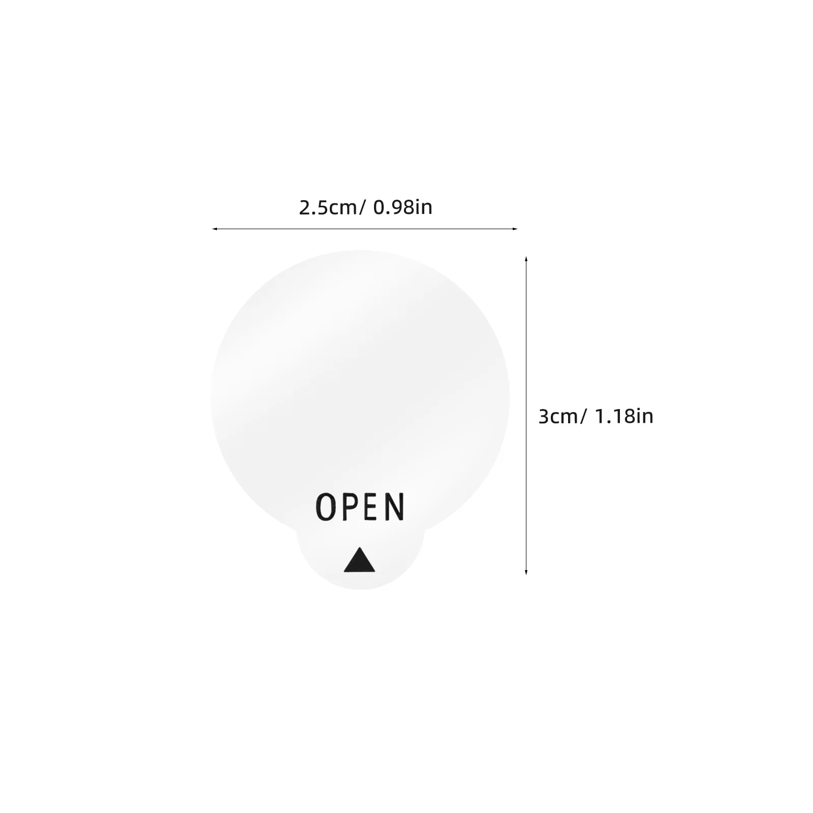 1000개 오픈 스티커 투명 원형 라벨 쉽게 떼어낼 수 있는 씰 스티커 배송 포장 봉투 병 방수용