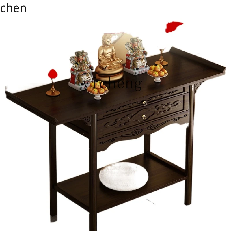YFY Altar Buddha Shrine Household Incense Burner Table Cabinet Bodhisattva Guan Gong Worship Table