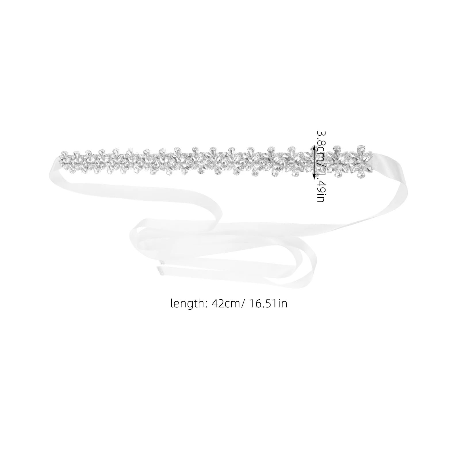 حزام خصر من حجر الراين لفستان الزفاف وشاح الزفاف سباركلي ثوب إكسسوار للمناسبات الرسمية أداء الرقص حزام بلينغ #4