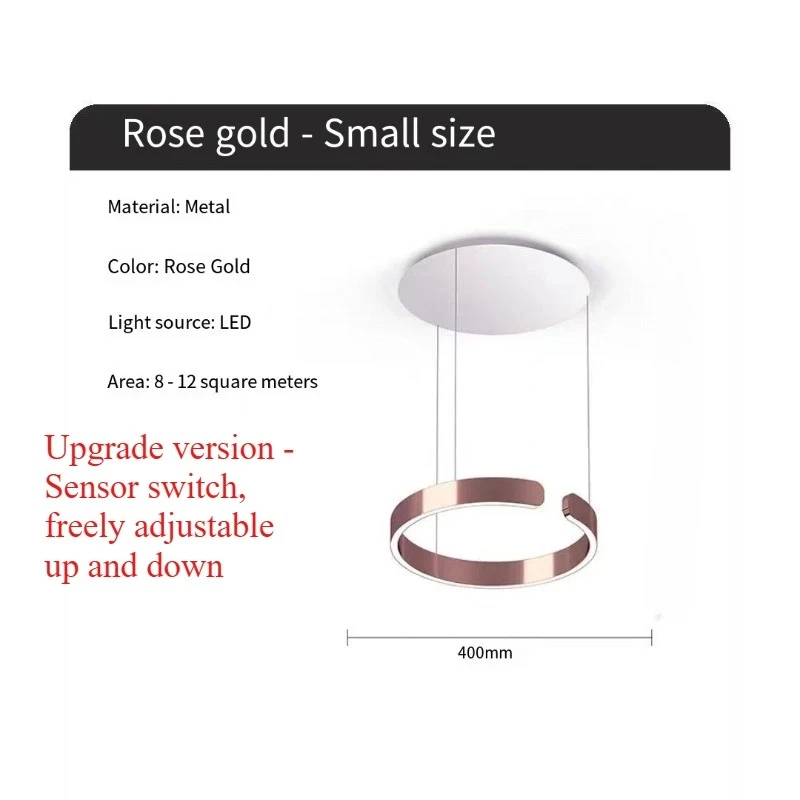 KFKF Moderne Salon Design Ring Decke Kronleuchter Augenschutz LED Lampe Schlafzimmer Esszimmer Studie Anhänger Beleuchtung Leuchte 7
