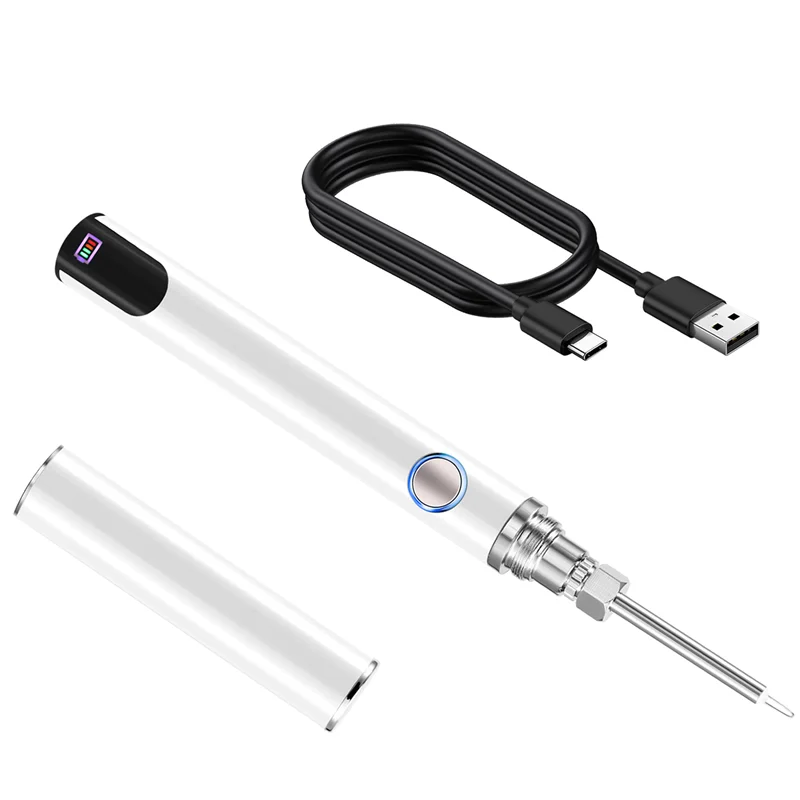 

VELIF-регулируемый мини-паяльник с 510 резьбой, комплект USB-паяльника с крышкой, 3-ступенчатое напряжение, электронная сварочная ручка для ремонта