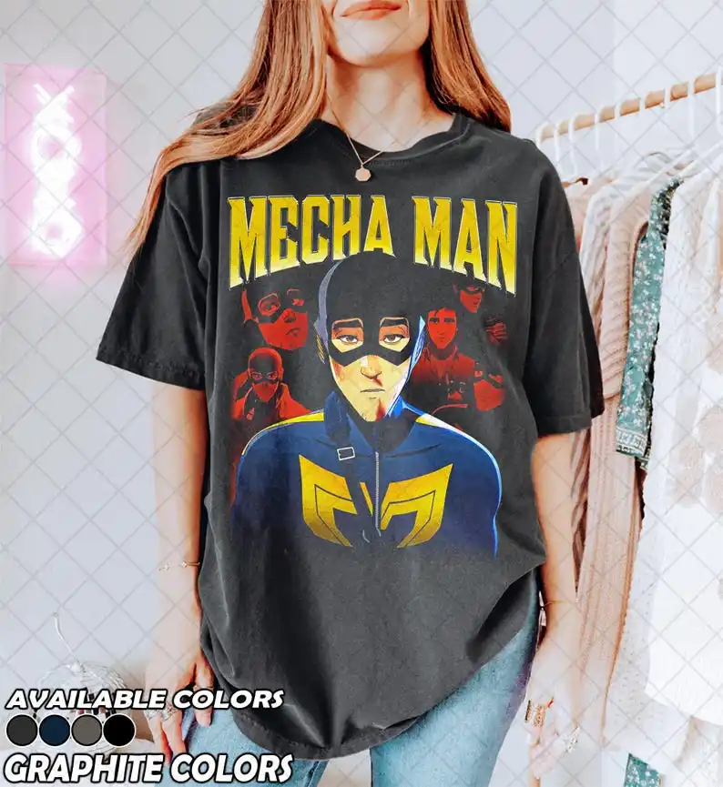 تي شيرت Mecha Man من Retro 90، تي شيرت Mecha Man Dispatch Game Graphic Fan، هدية للنساء والرجال