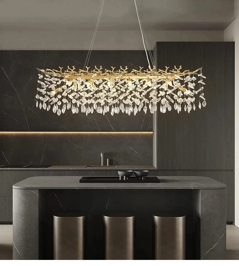 Modern LED Pendant Light For Interior Decoration Dining Room Living Room Bedroom Crystal Pendant Light Nordic Ceiling Chandelier