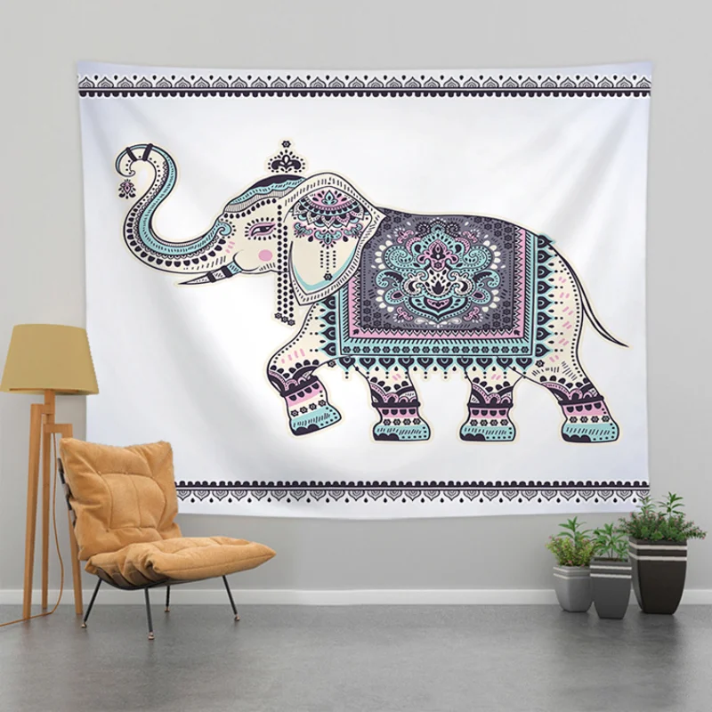 VIKAMA Mandala Tapestry Bohemian Hippie Psychic Indian Polyester Fiber Wall Hanging Bedroom Living Room Home Decoration