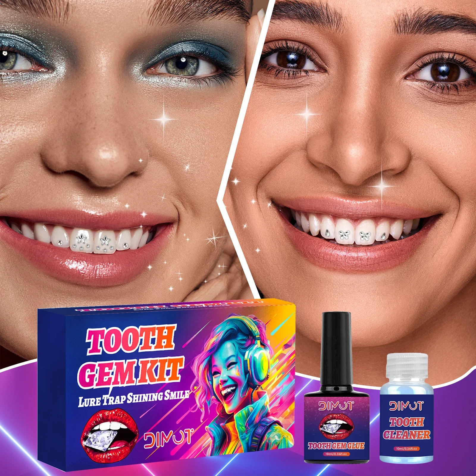 

1 комплект, украшение для зубов, драгоценные камни, инструменты «сделай сам», кристалл, алмазный протез, акрил, различные формы, цветные украшения для зубов