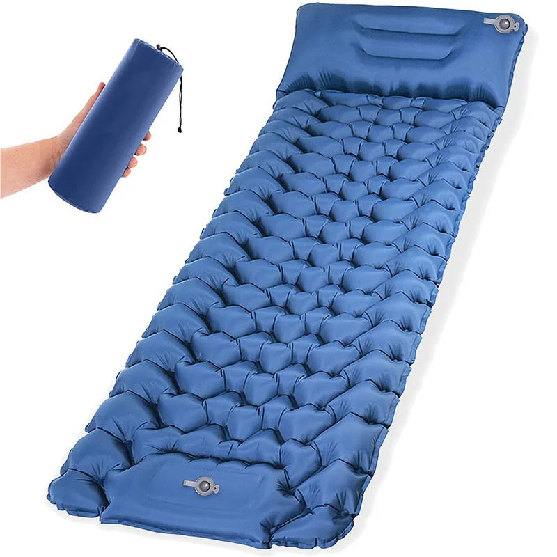 

Camping Sleeping Mat Four Seasons Inflatable Mattress With Pillows Portable Folding Air Cushion Camping Mat Hiking Trekking