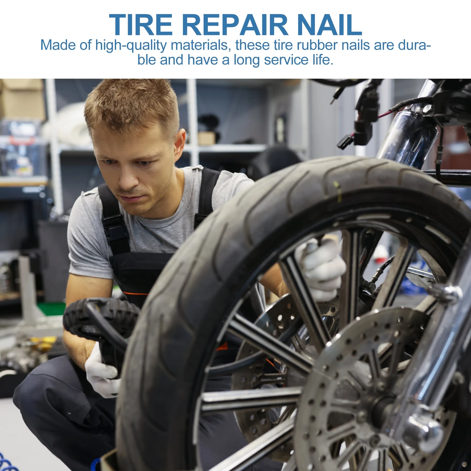 

40pcs Car Repair Nails Tire Rubber Screw Nails Repairing Screws Durable Anti-Slip Tire Repair Tools For Vehicles Lightweight