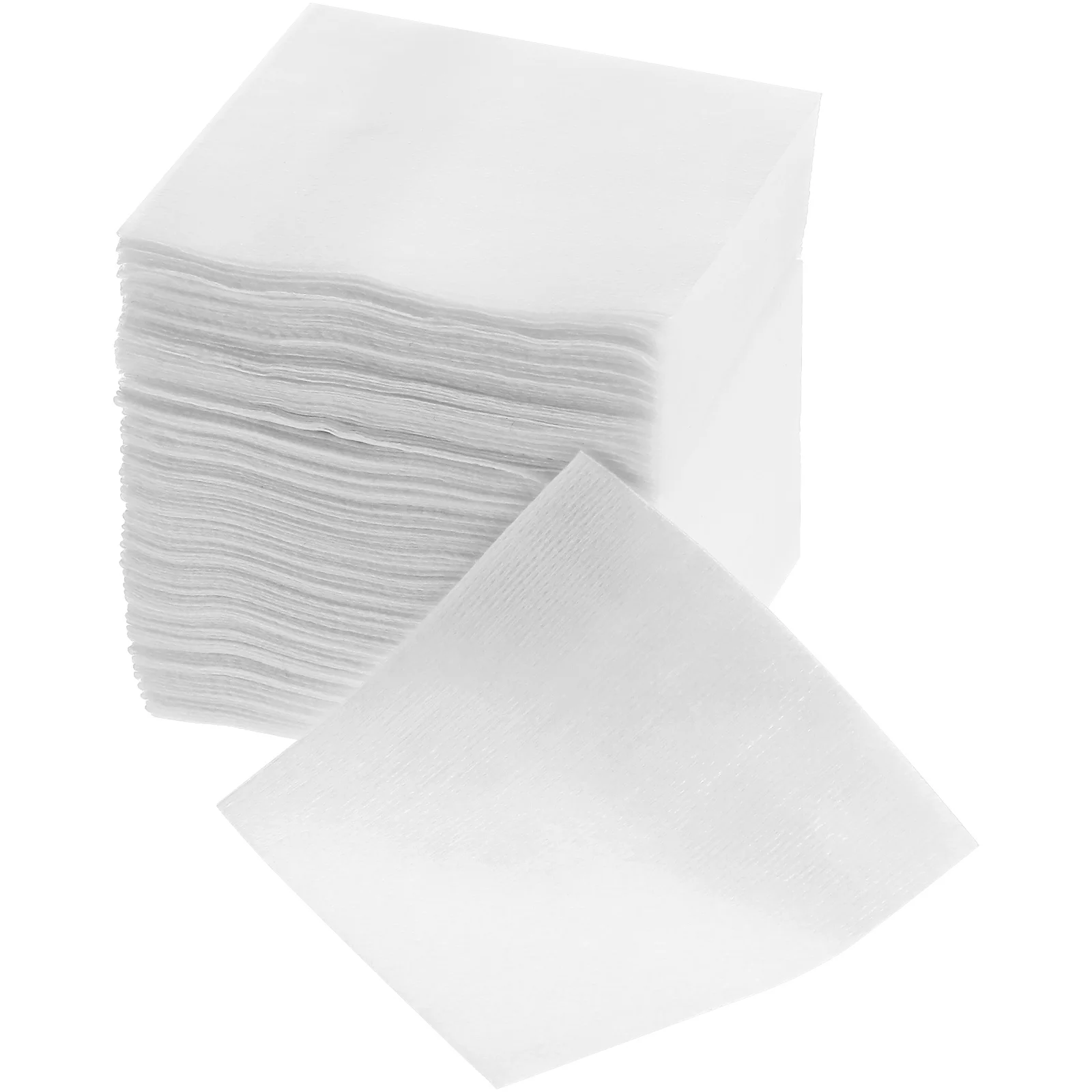 100 Pcs Makeup Remover Pads Non-woven Fabric Disposable Square Thin Facial Cleansing Makeup Sheets Nail Polished Pads