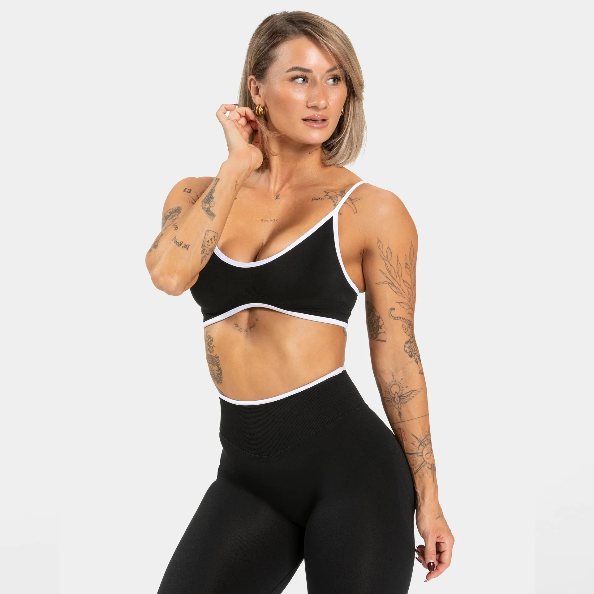 

TEVEO 2 Pack Seamless Yoga Set Women Yoga Tight Pants Set Sling Sports Bra Gym Clothing Workout Set