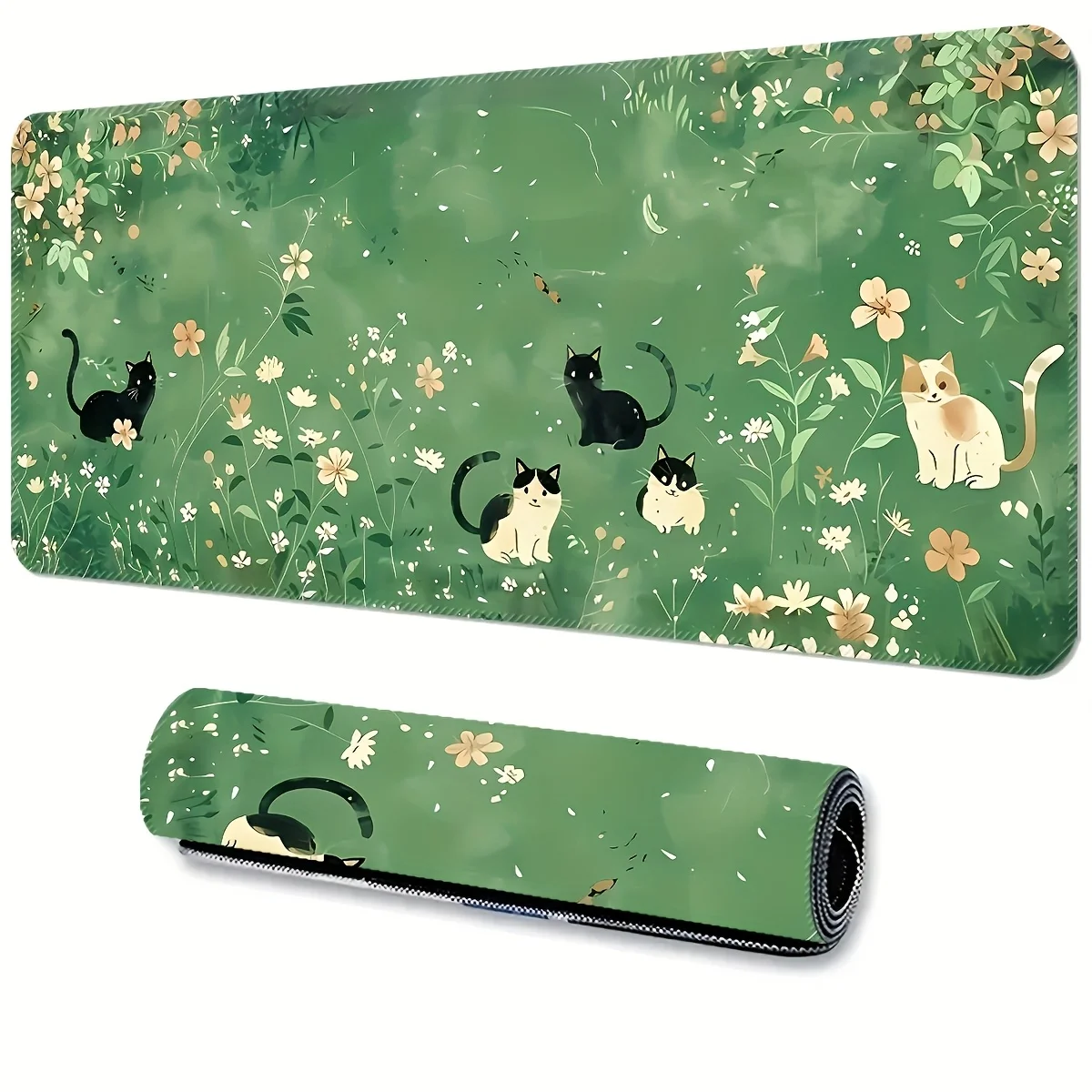 

Playful kitten design mouse pad expansion anti-slip rubber desk pad computer game accessory office game player universal carpet