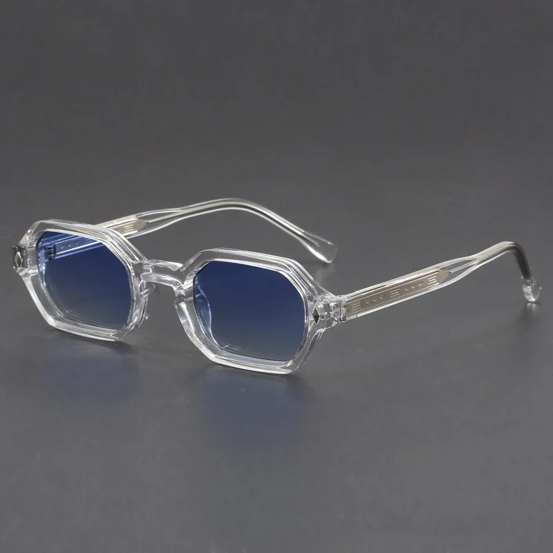 Klassieke klinknagel kleine frame vintage zeshoekige zonnebril dames voor heren mannelijke zonnebril luxe merkontwerper populaire punkzonnebril