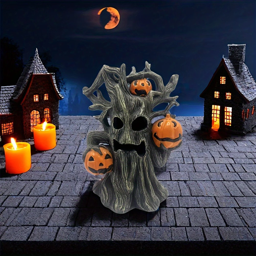 Halloween Monster Figurine Wear Resist Vintage Resin Statue Multi-Purpose Outdoor Garden Ornament for Home & Office Decor