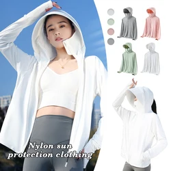 Summer Women Sun UV Protection Coats Sunscreen Hat Long Sleeve Hooded Quick Dry Jacket Anti UV Ultrathin Beach Hiking Sweatshirt