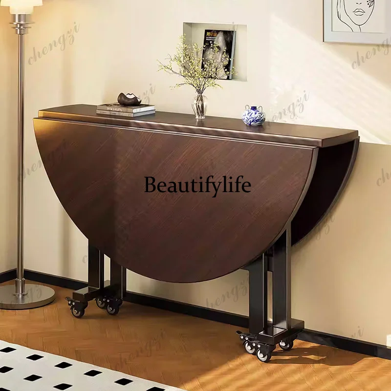 

P182 100/120cm Round Dining Table For Home Living Room Portable Foldable And Storage Table For Kitchen And Restaurant
