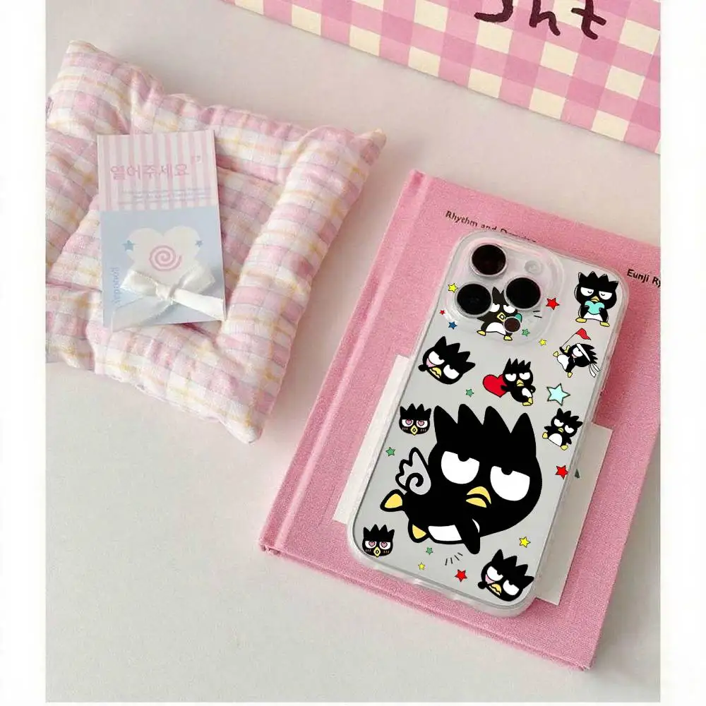 Custodia per telefono carina B-Badtzs-M-Marus per IPhone 17 16 15 14 Plus 13 12 11 Pro Max Cover posteriore per telefono Cover antiurto trasparente