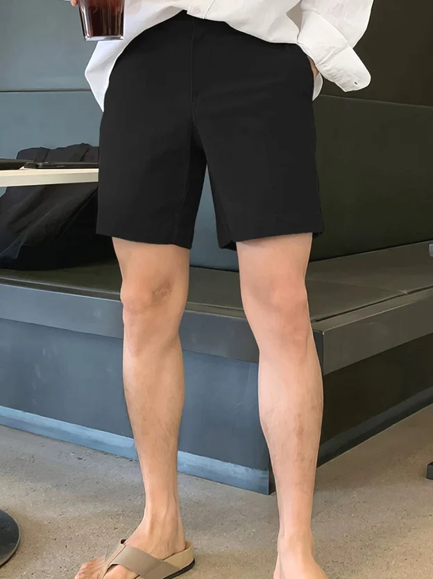 

Korean Style Cotton Linen Workwear Shorts Men's Knee-high Straight Five-Quarter Casual Versatile Linen Trousers Outdoor...