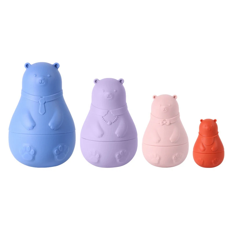 Nesting Dolls Toy Doll Educational Toys For Children Silicone Stacking Blocks Doll Inside Doll