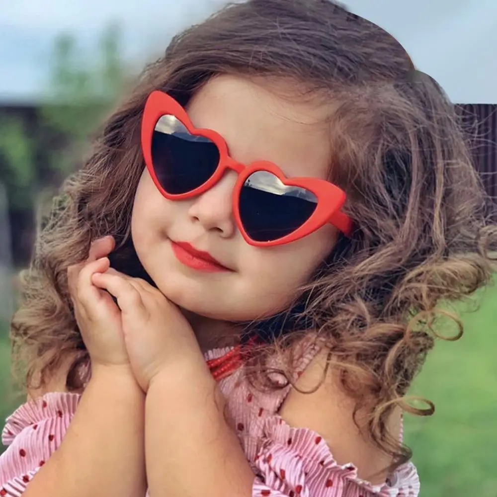 Boys Girls Party Favor Costume Accessories Street Shooting Sunglasses Kids Sunglasses Children Sun Glasses Heart Shaped