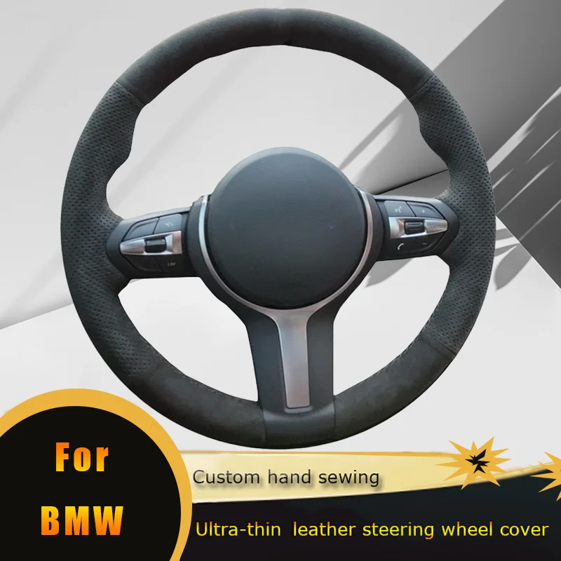 

DIY Car Steering Wheel Cover Non Slip Suede For BMW F87 M2 F80 M3 F82 M4 M5 F12 F13 M6 F85 X5 M F86 F33 X6 M F30 M Sport Parts