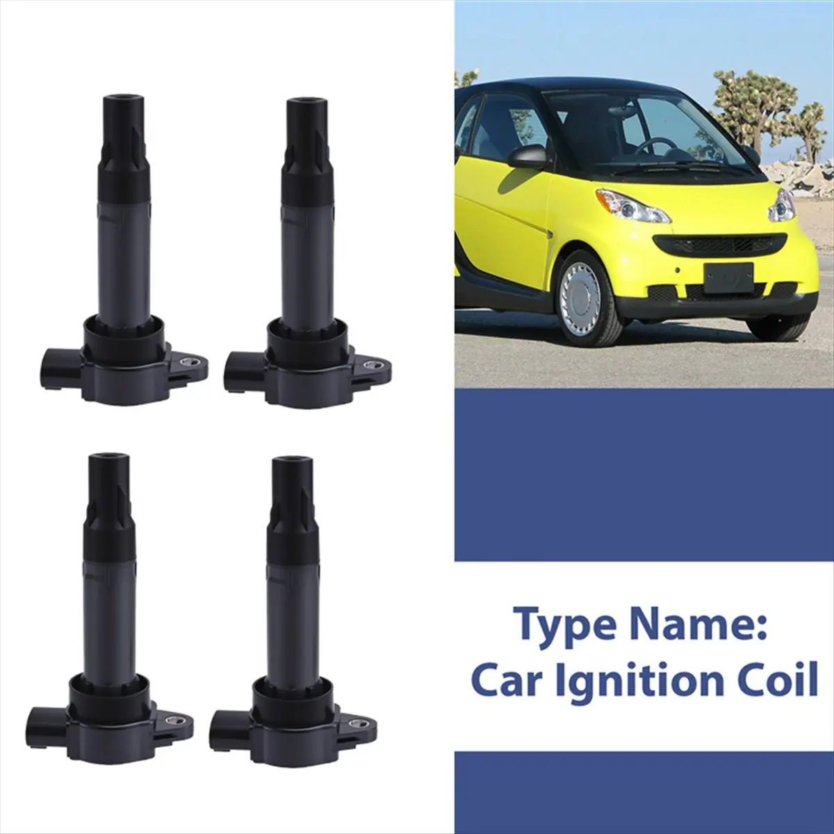 L96A Set of 4 Ignition Coil Kits FK0319 1832A028 for Mitsubishi Smart Fortwo 451 Coupe Cabrio 1.0 2008-2015 1321580003