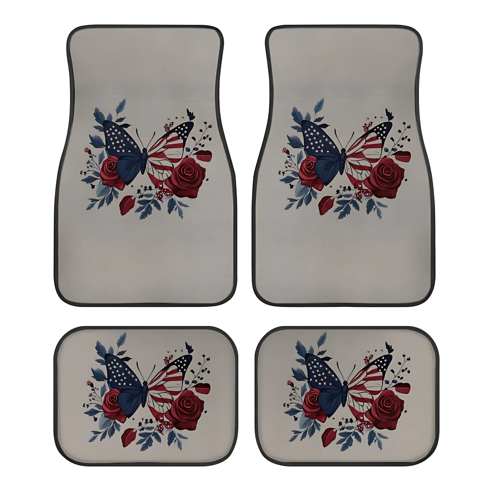 4pcs Universal Car Floor Mats, Stylish And Elegant, Perfect Gift For Valentine's Day And Christmas For Car Lovers, Auto Essentia