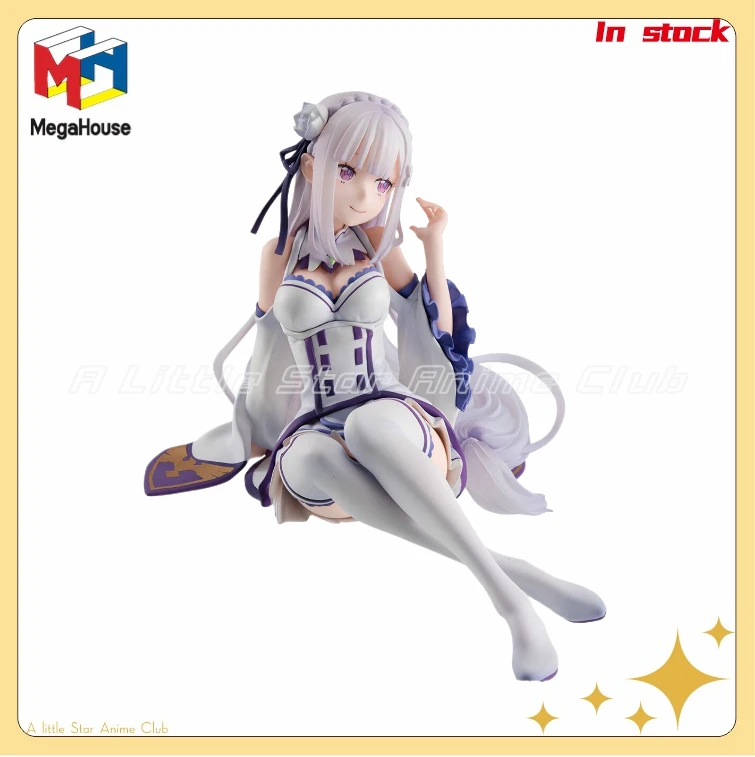 متوفر في المخزون الأصلي MegaHouse Melty Princess Re: ZERO - Starting Life in Other World Emilia Animation Figures Models Collection #1