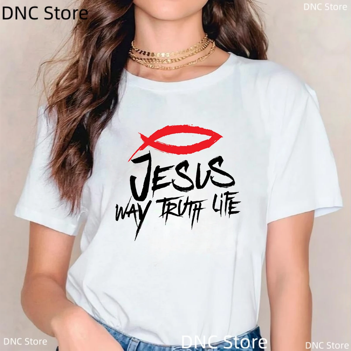 Faith Tshirt Jesus Tees Tops Christian Tshirt Women Fashion Summer T Shirt Femme O-Neck Short Sleeves Clothing White Pink Tops