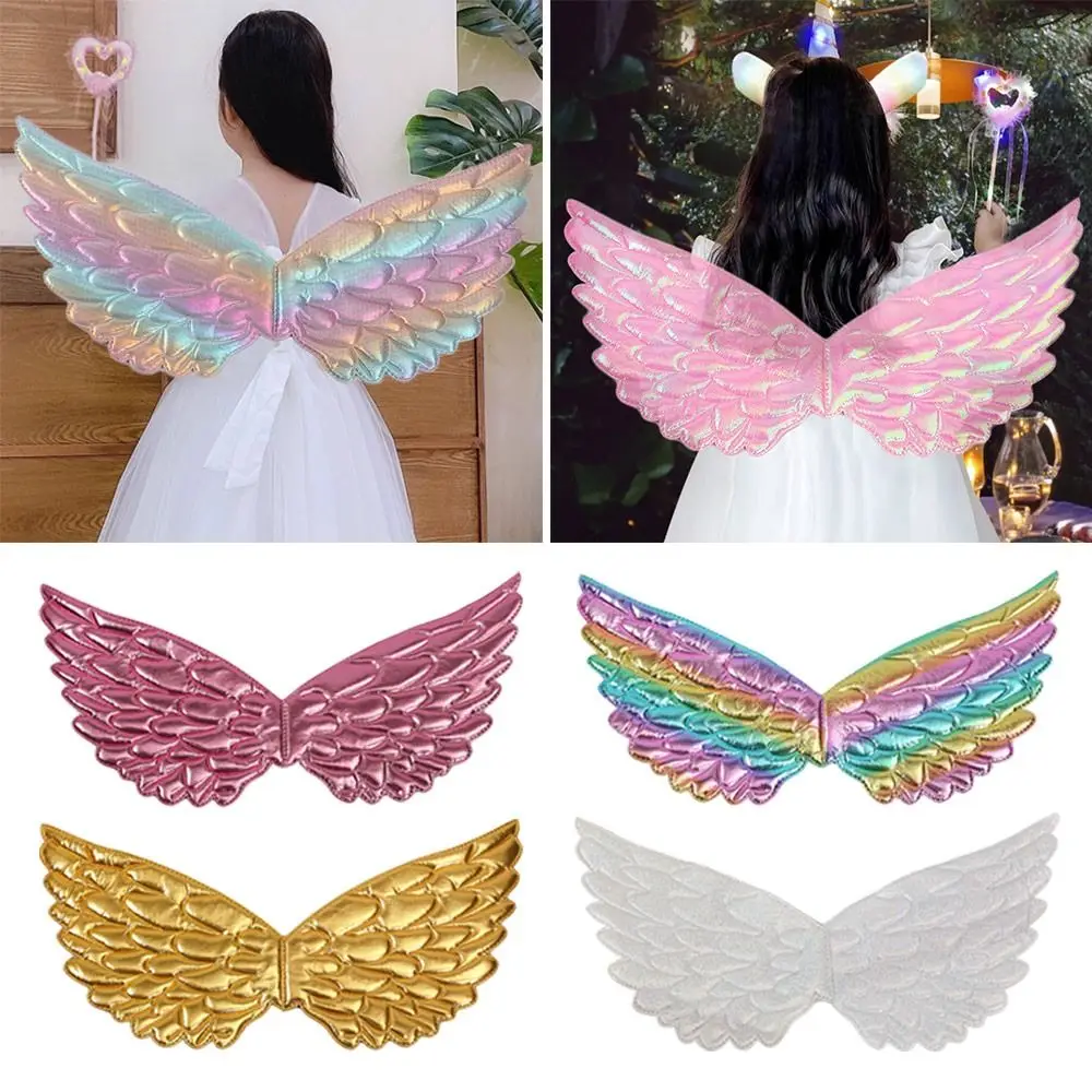 

Universal Rainbow Fairy Angel Wings Birthday Shiny Party Decoration Stage Performance Baby Shower Cosplay Props Supplies