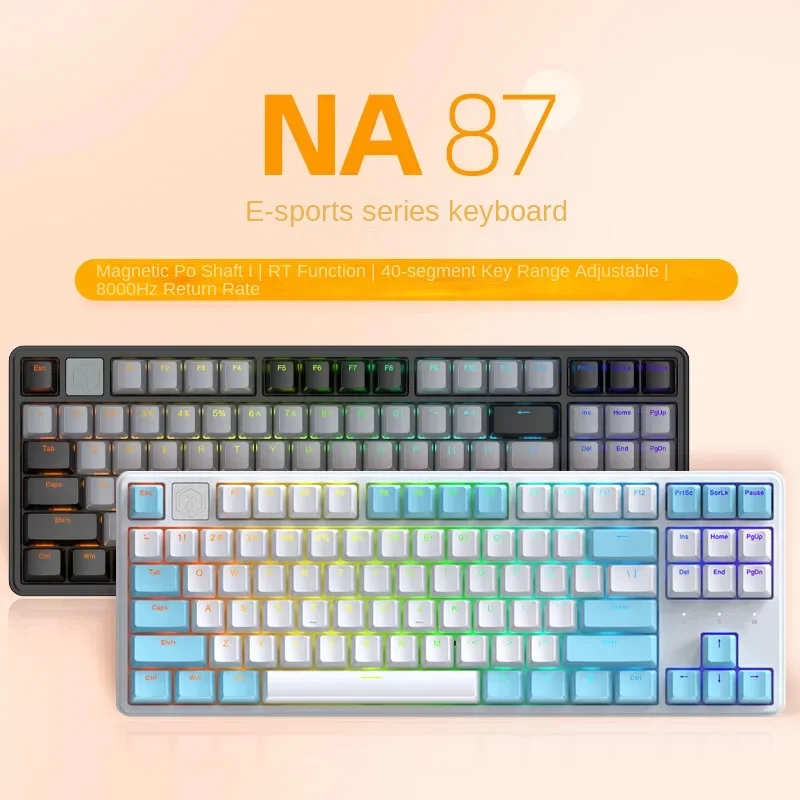 

iROK NA87 MAG Gaming Magnetic Shaft Keyboard Asat HIFI Sound Dual Grip Adjustable Hot-swappable Teclados RGB Ergonomic Esports