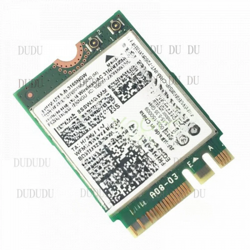 

D Intel Dual Band Wireless AC 3165 3165NGW 433Mbps BT 4.0 for Lenovo 00JT497 WLAN Card