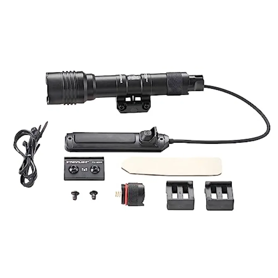 

88059 ProTac Rail Mount 2 625Lumen Weapon Light with CR123A Batteries and Remote Pressure Switch Tail Switch for Tactical Firea