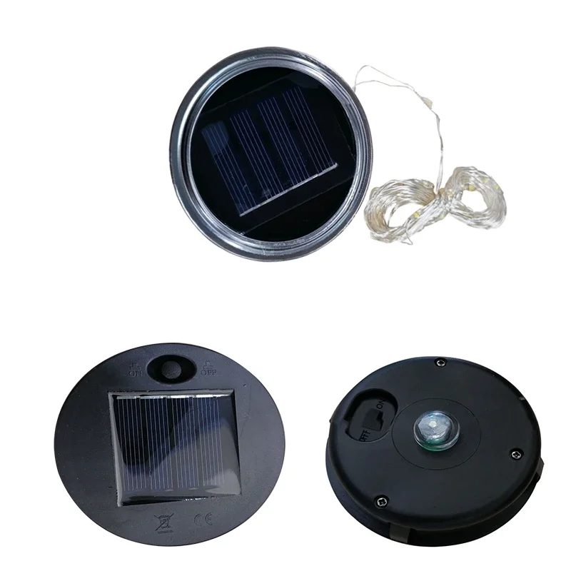 Solar Fairy Light Outdoor Waterproof Solar Power Garden Glass Jar Bottle Decoration Light Lid Accessories Solar LED String Lamp