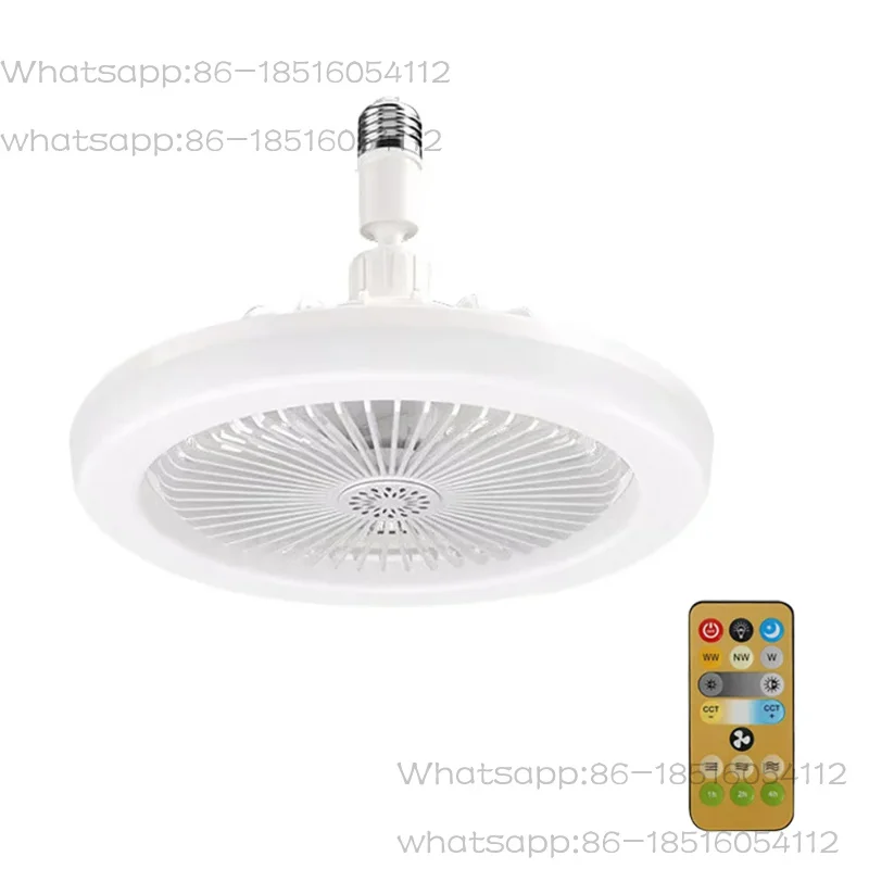 Rotatable 3in1 Ceiling Fan with Remote Control Lighting Lamp E27 Converter Base Lighting Base Bedroom Living Room
