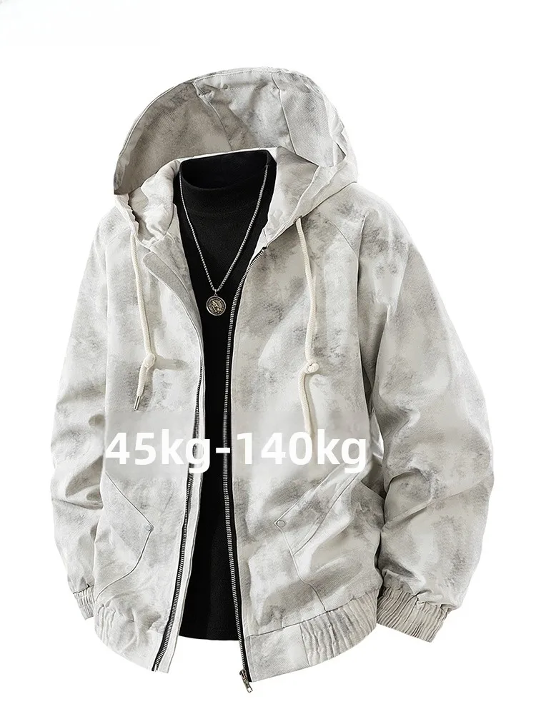 

Large Size American Casual Hoodie Jaet Men's Faionable Spring Autumn Loose Fit Workwear Outerwear Polyester Nylon Cosi...