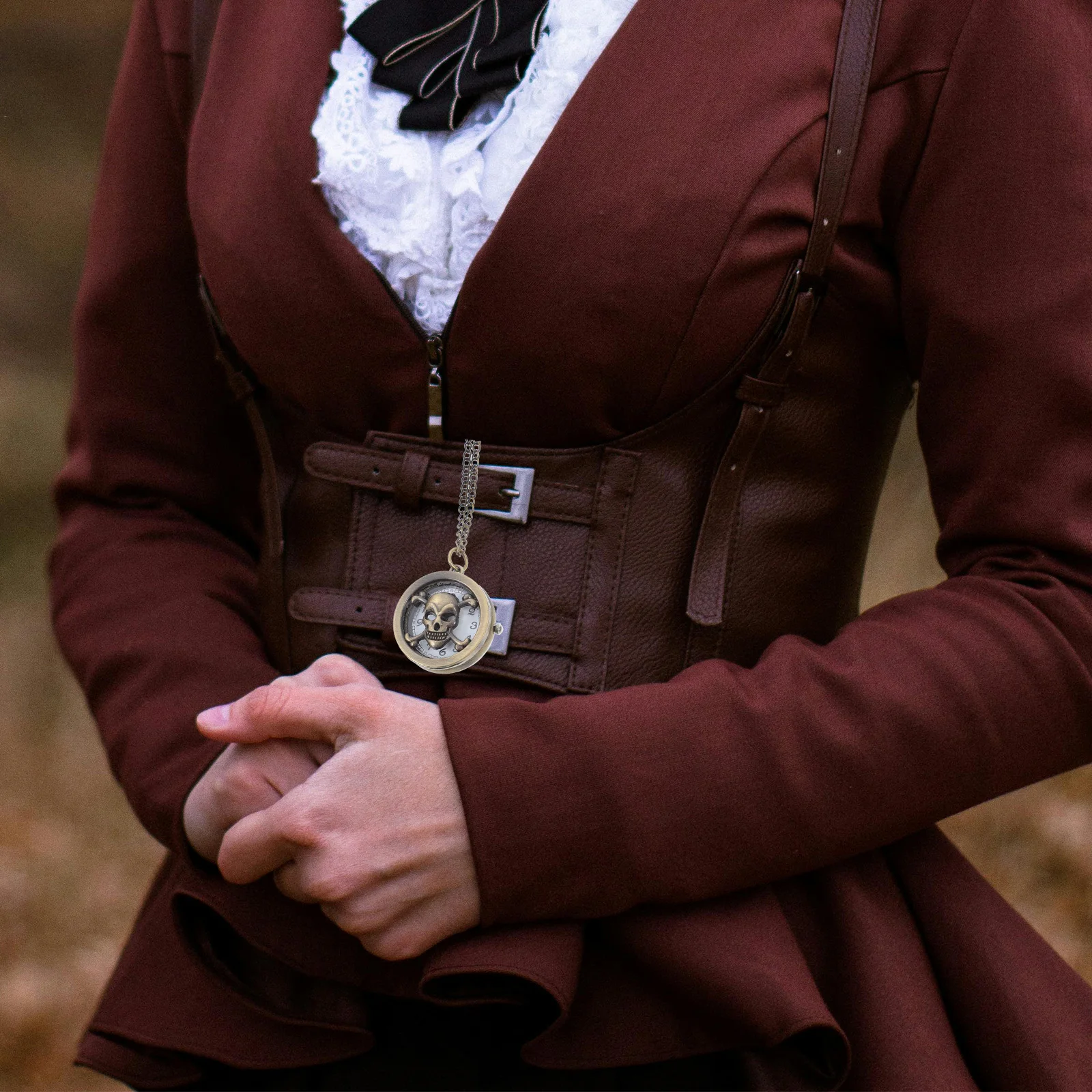 

Skull Pocket Watch Ladies Fashion Decoration Bronze Watches Vintage Mechanical Decorative