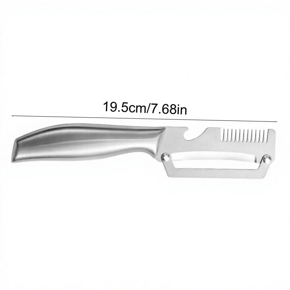 Ergonomic Fruit Peeler 3-in-1 Vegetable Peeler with Wood Handle Multifunctional Stainless Steel Shredder Ergonomic for Carrot