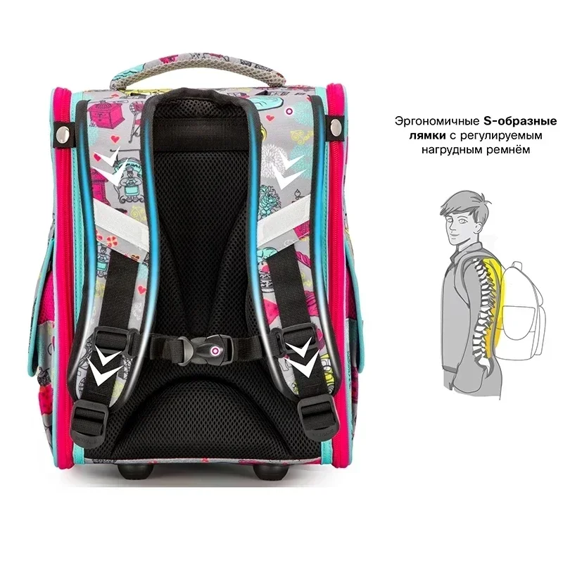 Sacs d'école de dessin animé pour enfants, sac à dos Orth4WD, cartable pour enfants, sac à dos pour filles et garçons, marque de haute qualité