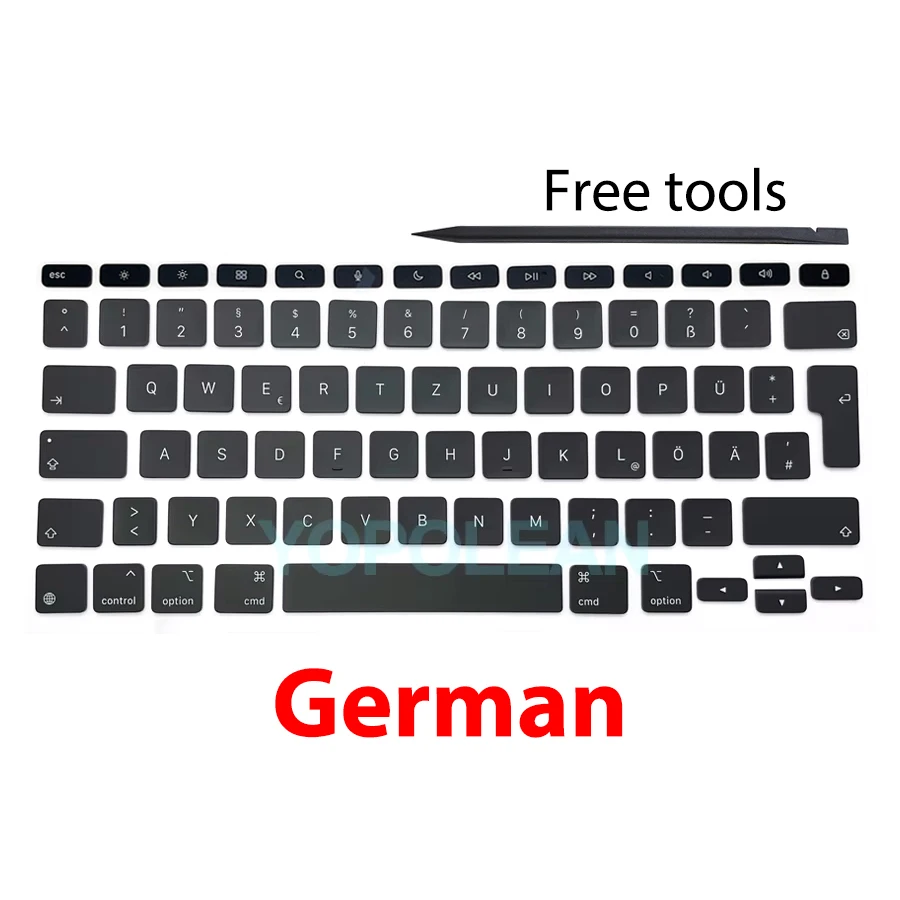 New A2974 A3340 Key Keycaps Keys Cap Black For iPad Pro 13