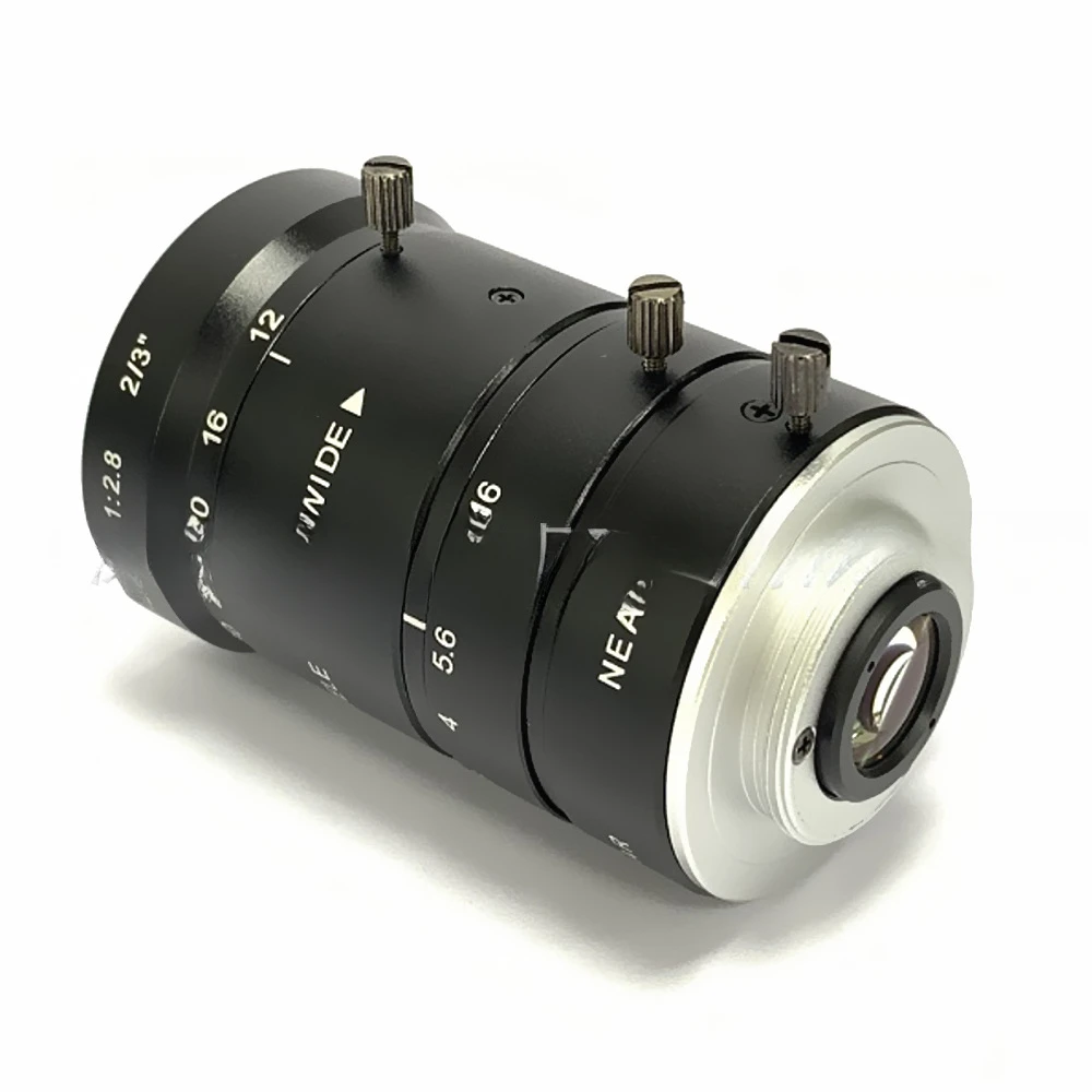 FA12-36mm manual zoom lens 2/3 inch C-port high definition 8 million pixel machine vision industrial lens