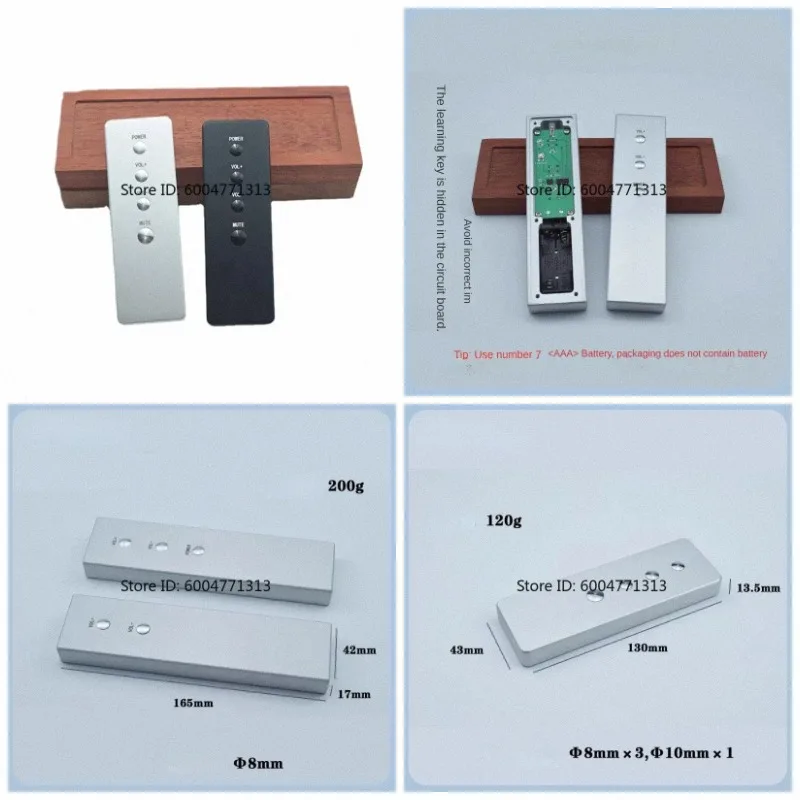 All Aluminum Alloy IR Remote Control Universal 2/3/4 Keys Learning Remote For TV CD Amplifier Audio Equipment