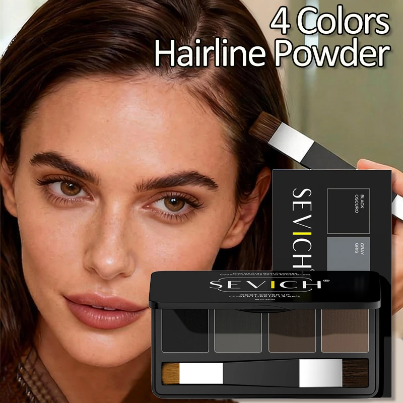 8g Hairline Shadow Powder Waterproof Eyebrow Beard Concealer Root Cover Up 3 Colors Natural Filling Thinning Hair Powder Makeup