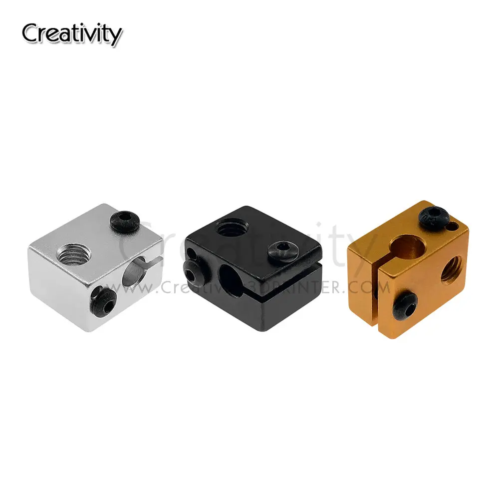 

New Upgraded Aluminium V6 Heat Block For Ender 3 v6 Hotend Extruder For 3D printer Hotend Heater Heating 3D Printer Accessories