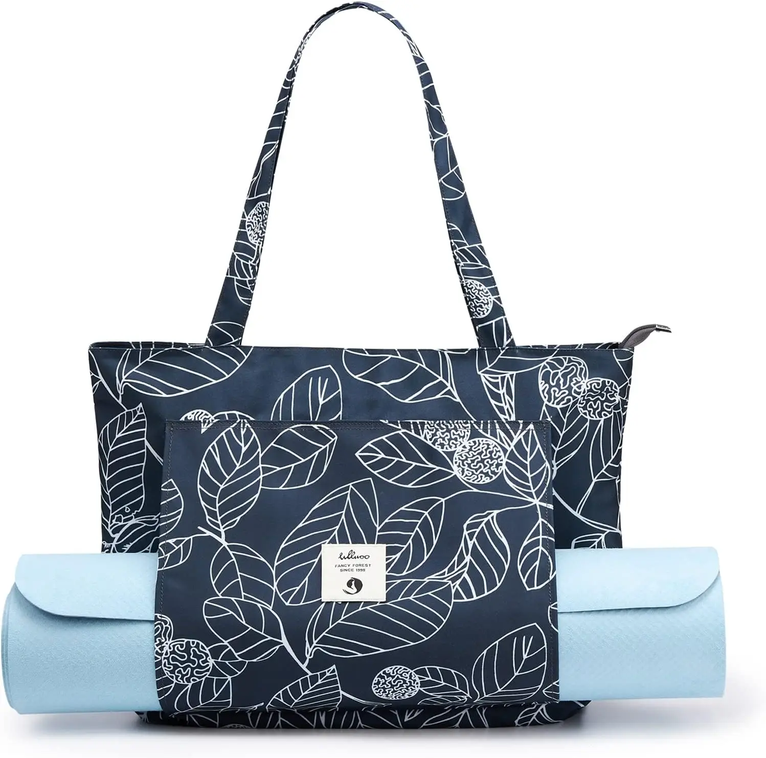 

Women's Yoga Bag with Mat Carrier, Canvas Tote for Pilates, Travel, Office, Beach & Workout