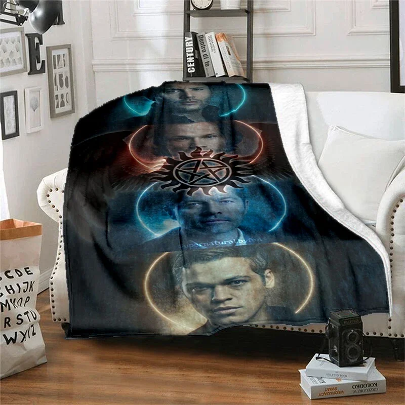 Movie Supernatural - Evil Power Printed Blanket, Fashion Warm Flange Blanket, Picnic Blanket, Bed Blanket, Birthday Gift