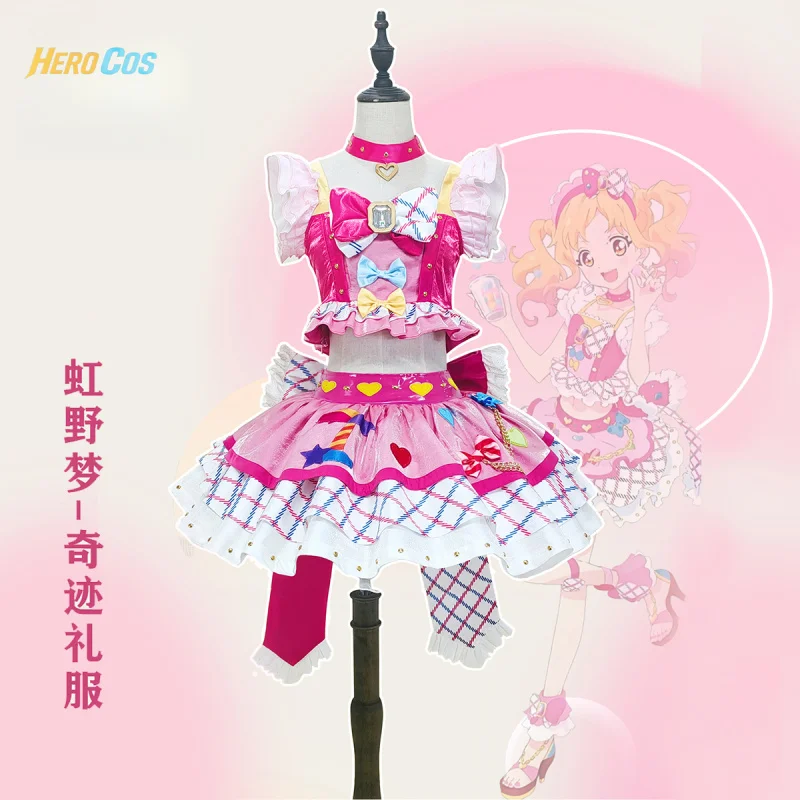 ¡Aikatsu! Disfraz de Nijino Yume, vestido milagroso, vestido de pastel, uniforme de fiesta de Anime, ropa de juego de rol de Halloween, ropa de héroe Cos