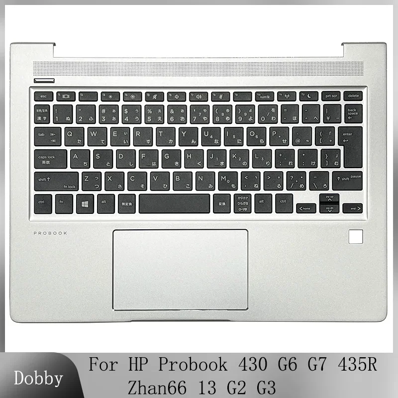 Orignal New Japan Keyboard for HP Probook 430 G6 G7 435R Zhan66 13 G2 G3 Laptop Palmrest Upper Case Top Cover with Keyboard