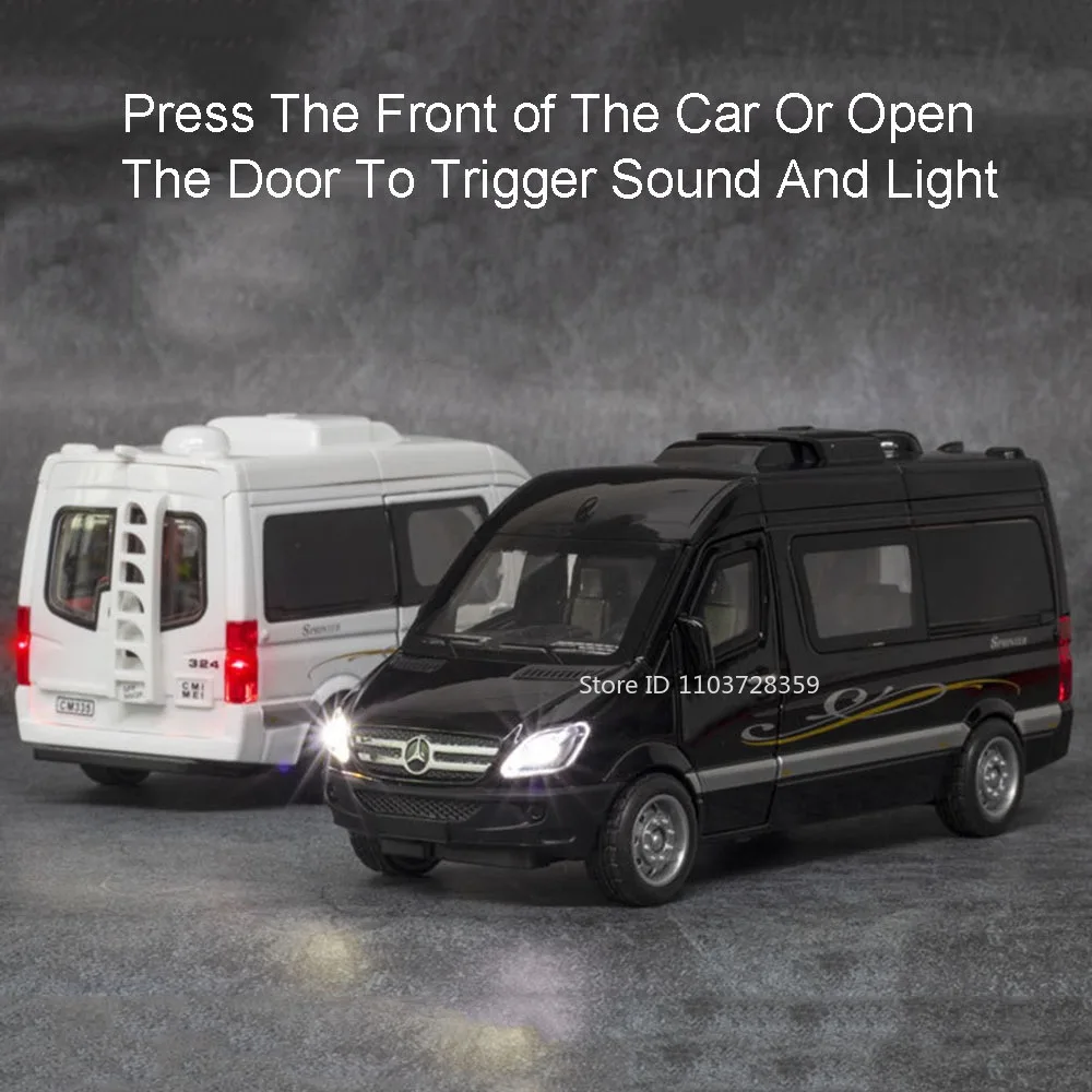 1:32 Bilancia Sprinter Ambulanza Modello di Auto Giocattoli In Lega Pressofusa Suono Luce Porte Aperta Tirare Indietro Pneumatici di Gomma Macchinine Regali Per Bambini